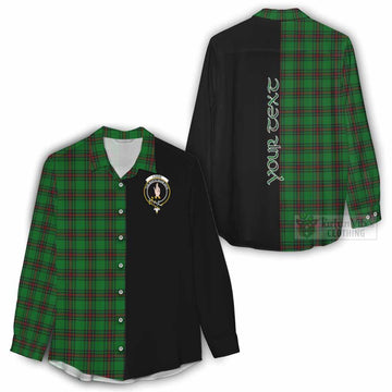 Logie Tartan Women's Casual Shirt with Family Crest and Half Of Me Style - Tartan Vibes Clothing