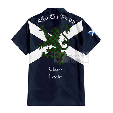 Logie Tartan Lion Rampant Hawaiian Shirt Proudly Display Your Heritage with Alba Gu Brath and Clan Name - Tartan Vibes Clothing