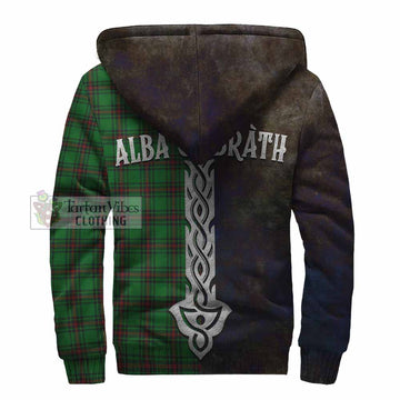 Tartan Vibes Clothing Logie Tartan Family Crest Sherpa Hoodie Alba Gu Brath Be Brave Lion Ancient Style