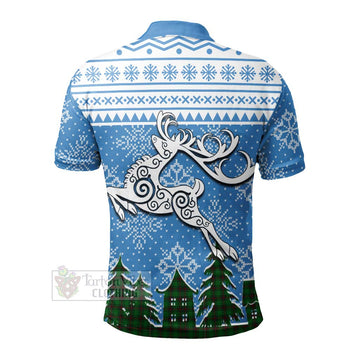 Tartan Vibes Clothing Logie Clan Christmas Polo Shirt Celtic Reindeer Style