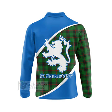 Logie Family Crest Tartan Long Sleeve Polo Shirt Celebrate Saint Andrew's Day in Style - Tartan Vibes Clothing