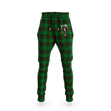 Logie Tartan Joggers Pants with Family Crest