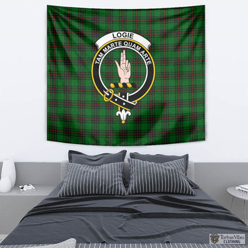 Logie Tartan Tapestry Wall Hanging and Home Decor for Room with Family Crest - Tartan Vibes Clothing