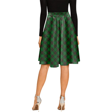 Logie Tartan Melete Pleated Midi Skirt Cross Style - Tartan Vibes Clothing