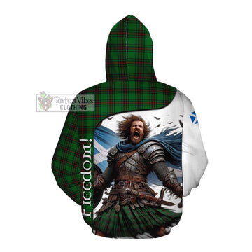 Tartan Vibes Clothing Logie Crest Tartan Cotton Hoodie Inspired by the Freedom of Scottish Warrior