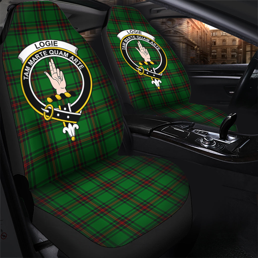 Logie Tartan Car Seat Cover with Family Crest - Tartan Vibes Clothing