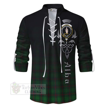 Logie Tartan Ghillie Kilt Shirt Featuring Alba Gu Brath Family Crest Celtic Inspired - Tartan Vibes Clothing