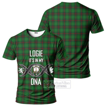 Logie Tartan T-Shirt with Family Crest DNA In Me Style - Tartan Vibes Clothing