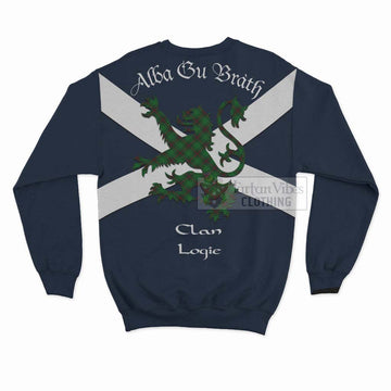 Logie Tartan Lion Rampant Sweatshirt Proudly Display Your Heritage with Alba Gu Brath and Clan Name - Tartan Vibes Clothing