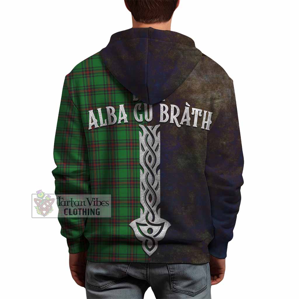 Tartan Vibes Clothing Logie Tartan Family Crest Hoodie Alba Gu Brath Be Brave Lion Ancient Style