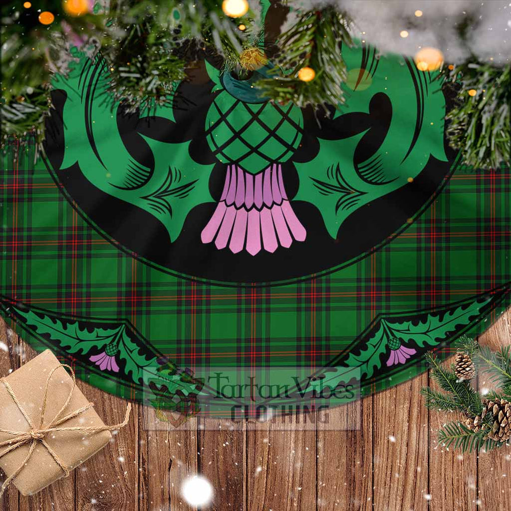Logie Tartan Christmas Tree Skirt Scottish Thistle Style - Tartan Vibes Clothing
