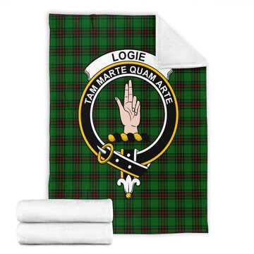 Logie Tartan Blanket with Family Crest - Tartan Vibes Clothing