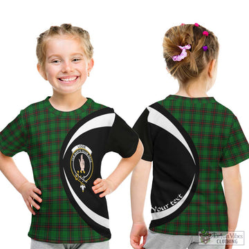 Logie Tartan Kid T-Shirt with Family Crest Circle Style - Tartan Vibes Clothing