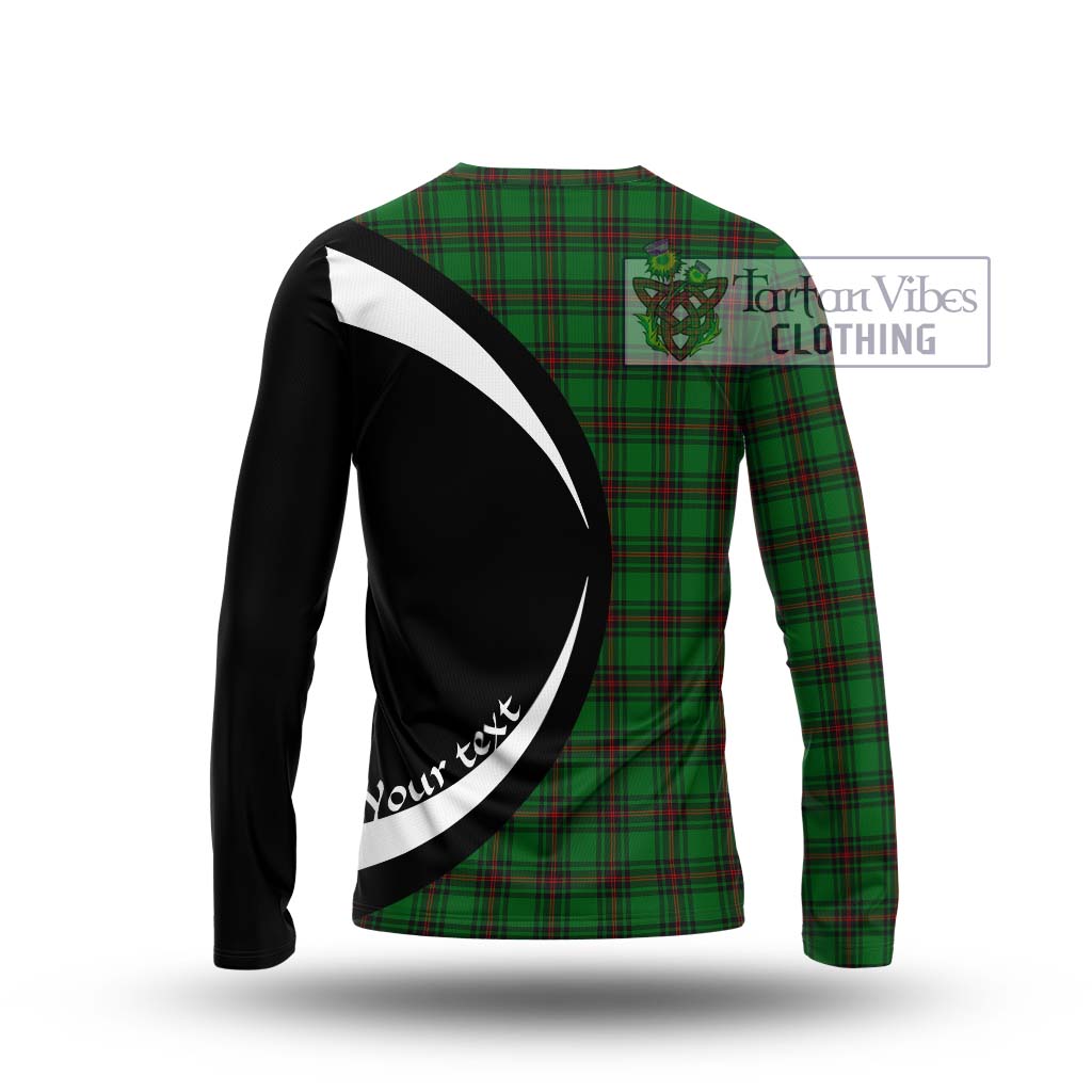 Logie Tartan Long Sleeve T-Shirt with Family Crest Circle Style - Tartan Vibes Clothing