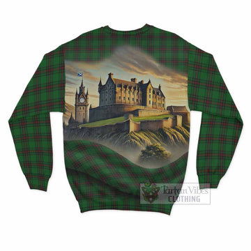 Logie Tartan Family Crest Sweatshirt with Scottish Ancient Castle Style - Tartan Vibes Clothing