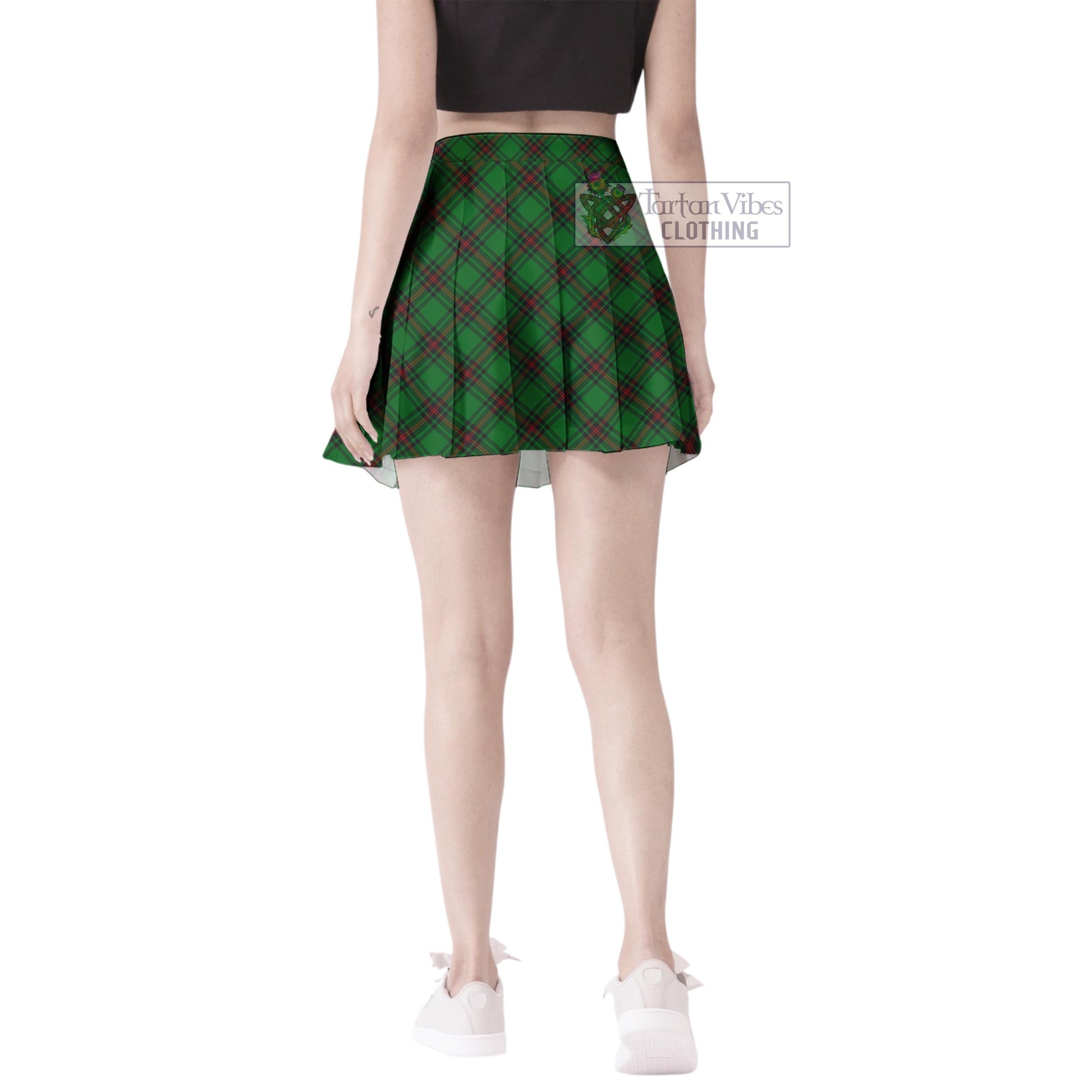 Logie Tartan Women's Plated Mini Skirt Cross Style - Tartan Vibes Clothing