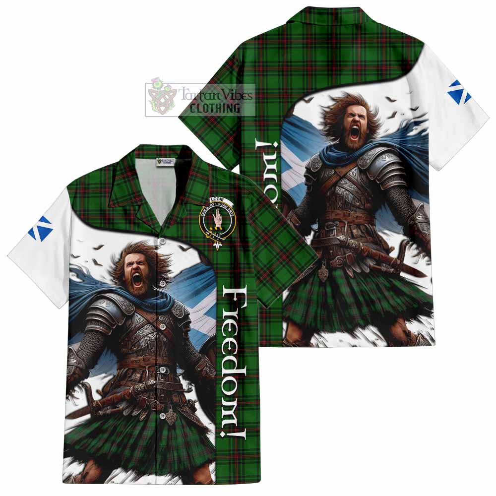 Logie Crest Tartan Hawaiian Shirt Inspired by the Freedom of Scottish Warrior - Tartan Vibes Clothing