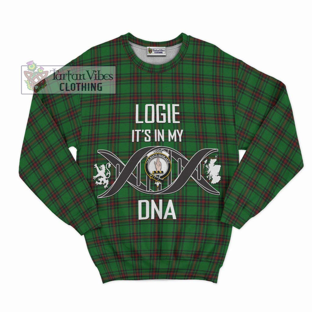 Logie Tartan Sweatshirt with Family Crest DNA In Me Style - Tartan Vibes Clothing