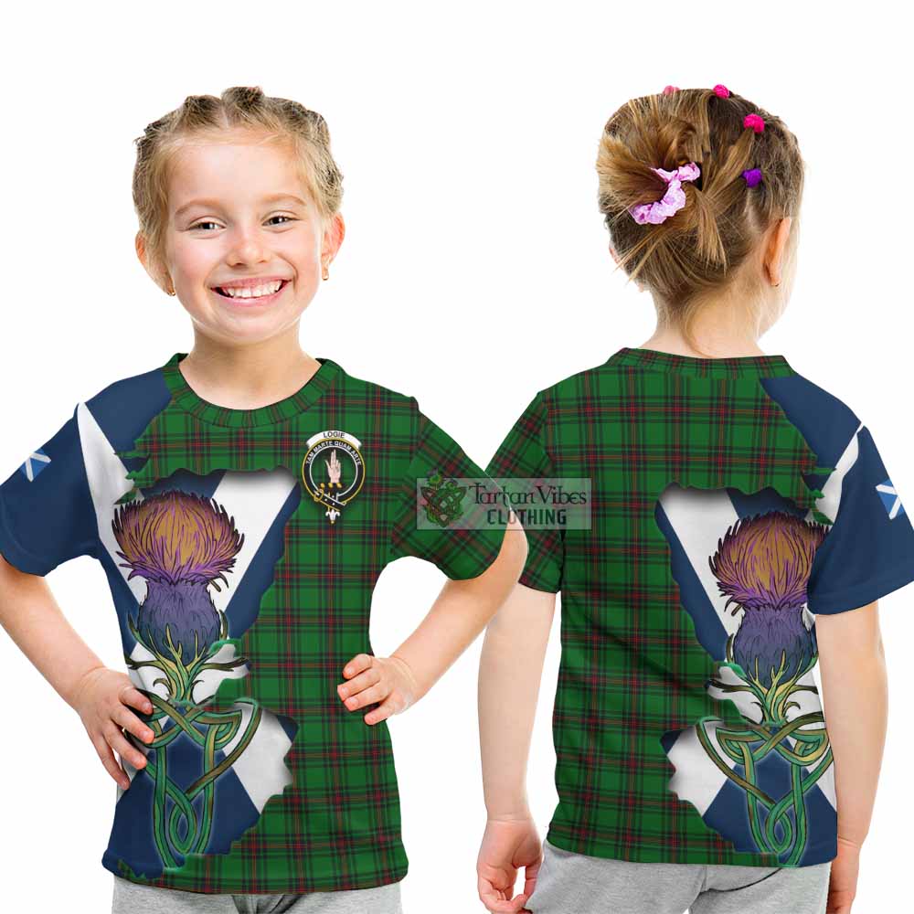 Logie Tartan Family Crest Kid T-Shirt Scottish Thistle Celtic Inspired - Tartan Vibes Clothing