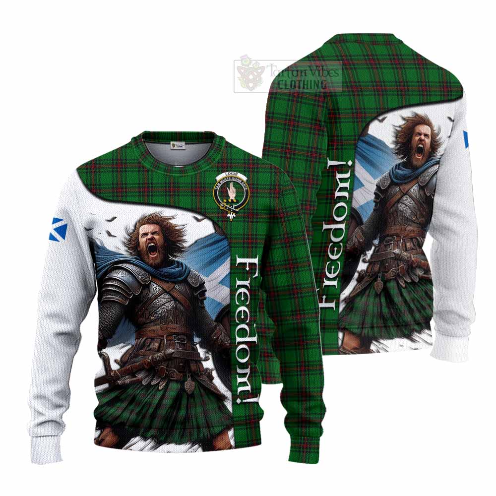 Logie Crest Tartan Knitted Sweater Inspired by the Freedom of Scottish Warrior - Tartan Vibes Clothing