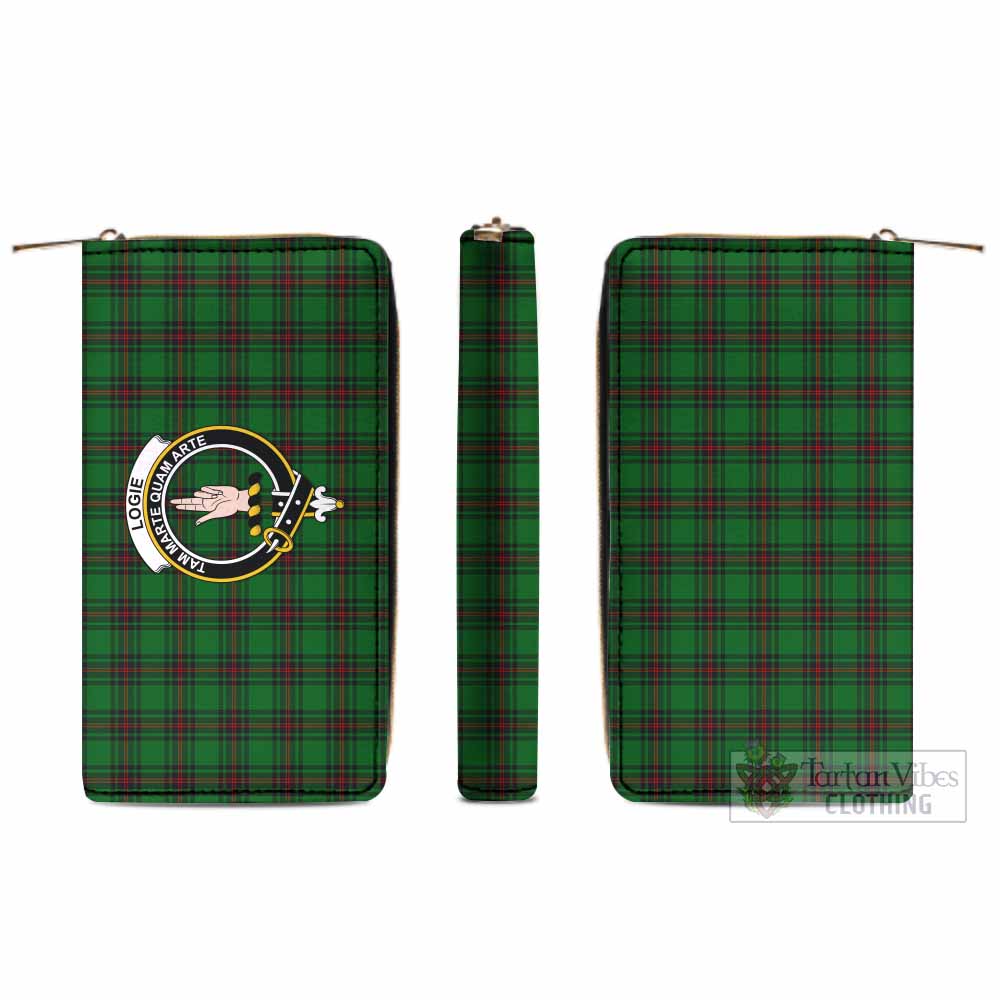 Logie Tartan Women's Leather Wallet with Family Crest - Tartan Vibes Clothing