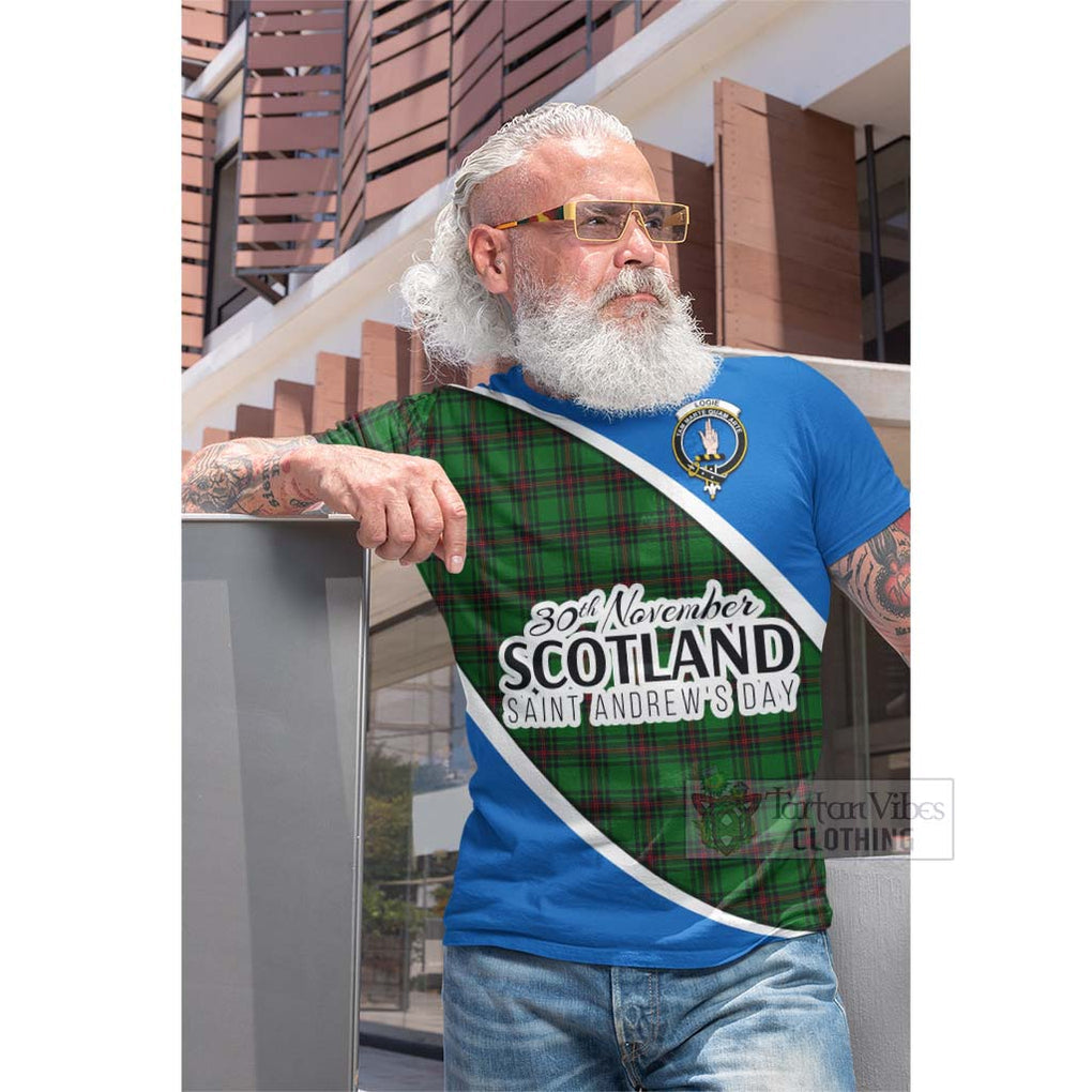 Tartan Vibes Clothing Logie Family Crest Tartan Cotton T-shirt Celebrate Saint Andrew's Day in Style