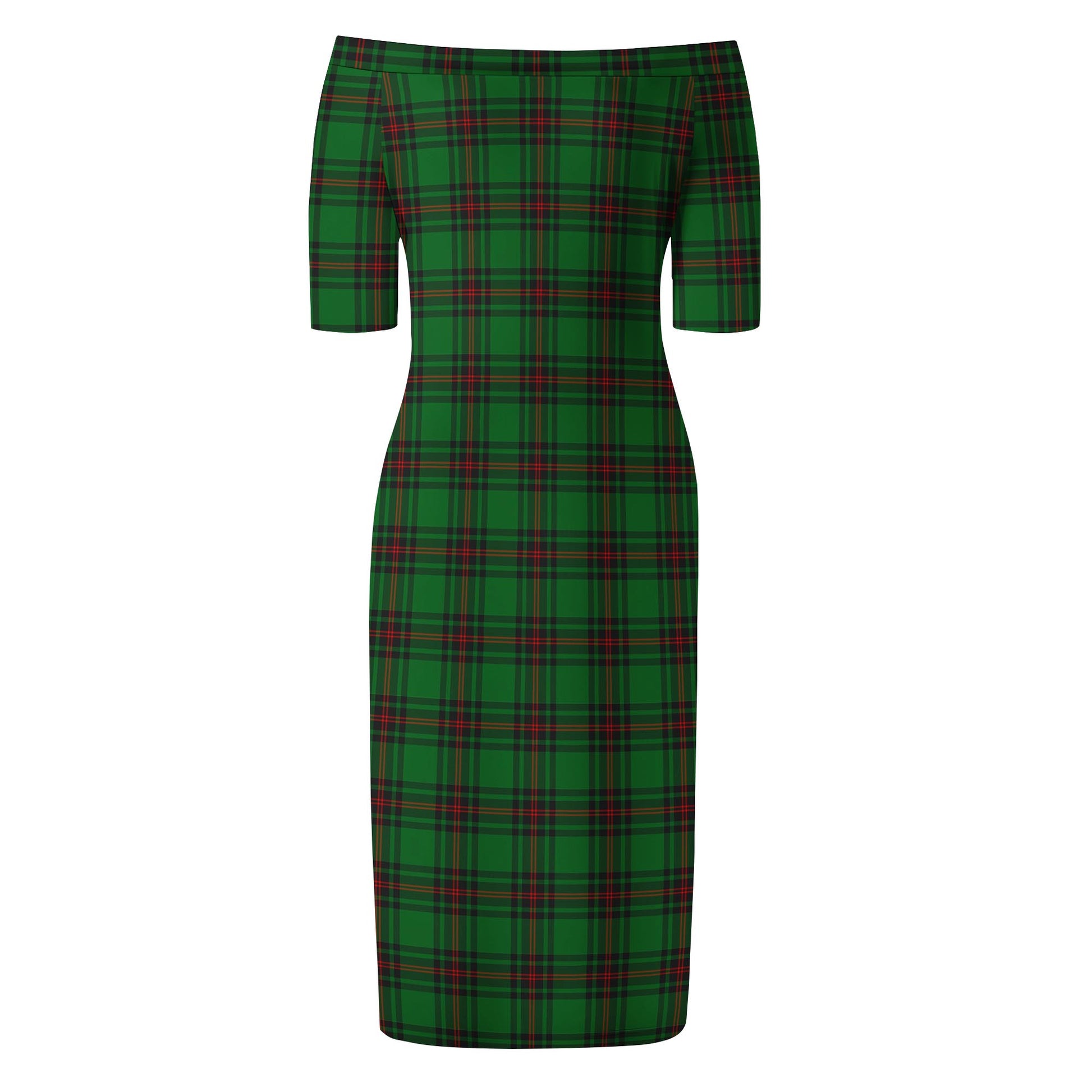 Logie Tartan Off Shoulder Lady Dress - Tartan Vibes Clothing