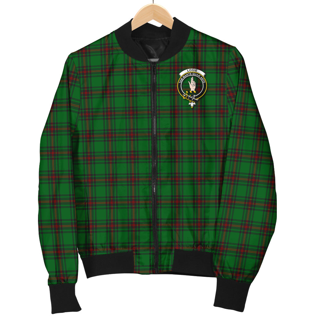 Logie Tartan Bomber Jacket with Family Crest - Tartan Vibes Clothing