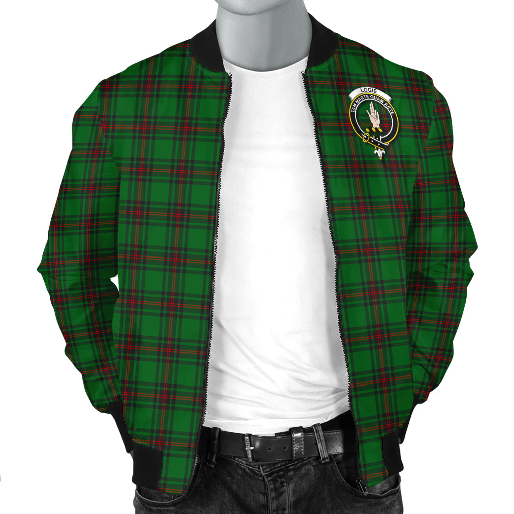Logie Tartan Bomber Jacket with Family Crest - Tartan Vibes Clothing