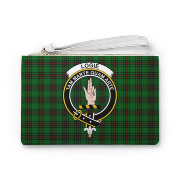 Tartan Vibes Clothing Logie Family Crest Tartan Clutch Bag