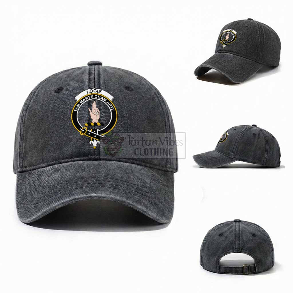 Logie Scottish Clan Crest Washed Baseball Cap
