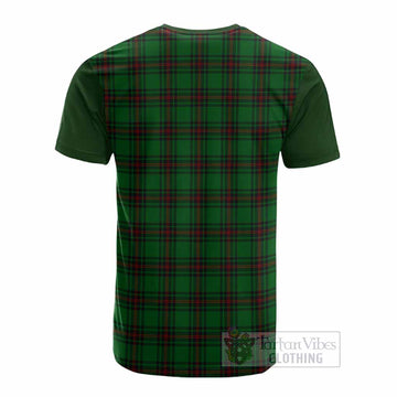 Logie Tartan Accent Cotton T-shirt with Family Crest