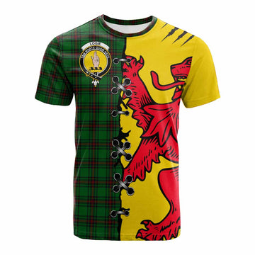 Logie Tartan Family Crest Cotton T-shirt Lion Rampant Honor - Tartan Vibes Clothing