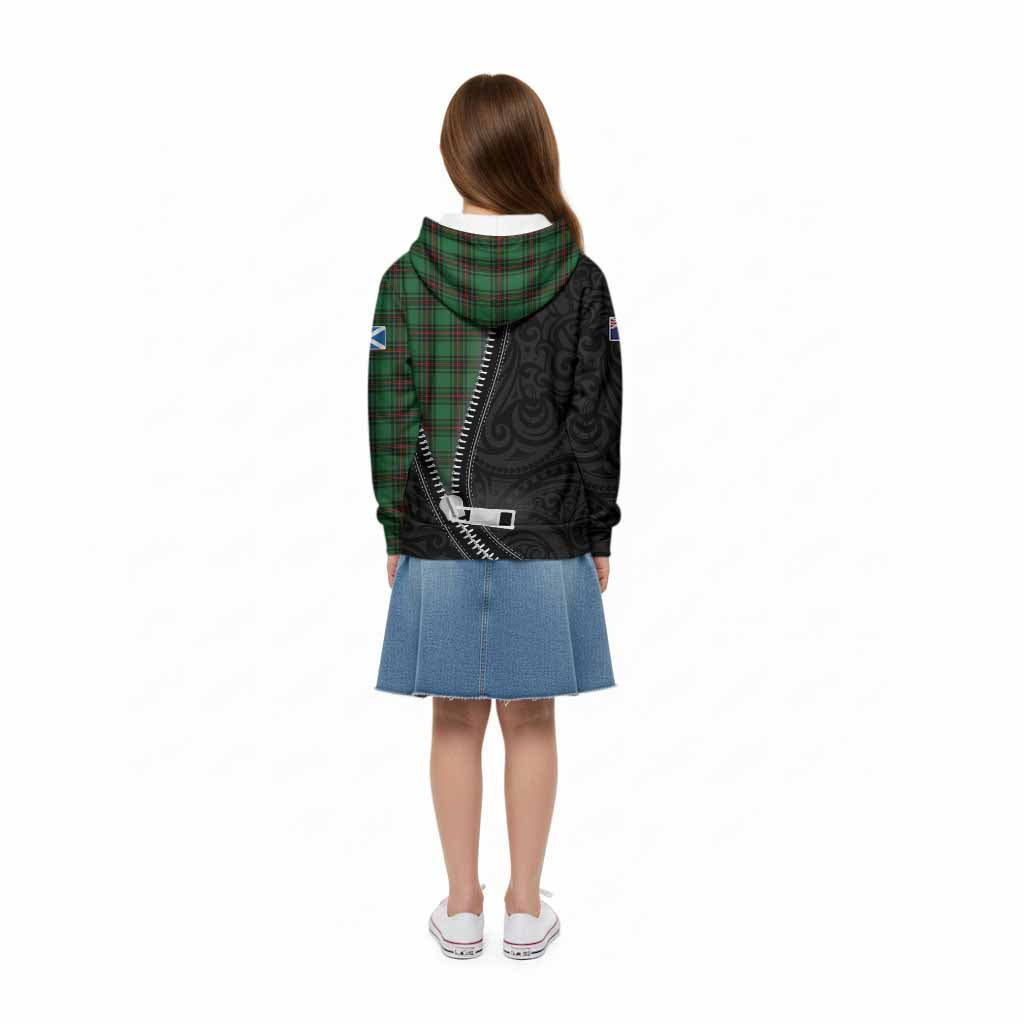 Logie Tartan Kid Hoodie New Zealand Pattern Unique Zipper Stylized