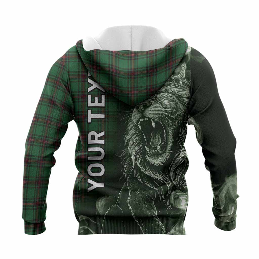 Logie Tartan Knitted Hoodie Roaring Lion Heritage
