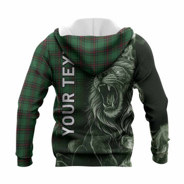 Logie Tartan Knitted Hoodie Roaring Lion Heritage