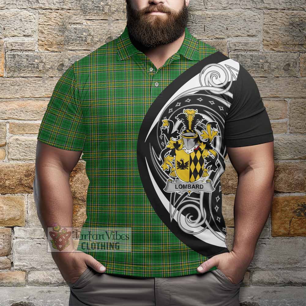 Lombard Irish Clan Polo Shirt Celtic Circle Style - Tartan Vibes Clothing