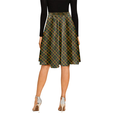 Londonderry (Derry) County Ireland Tartan Melete Pleated Midi Skirt Cross Style - Tartan Vibes Clothing