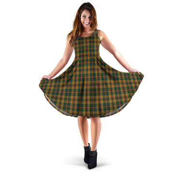 Londonderry (Derry) County Ireland Tartan Sleeveless Midi Womens Dress XL - Tartan Vibes Clothing
