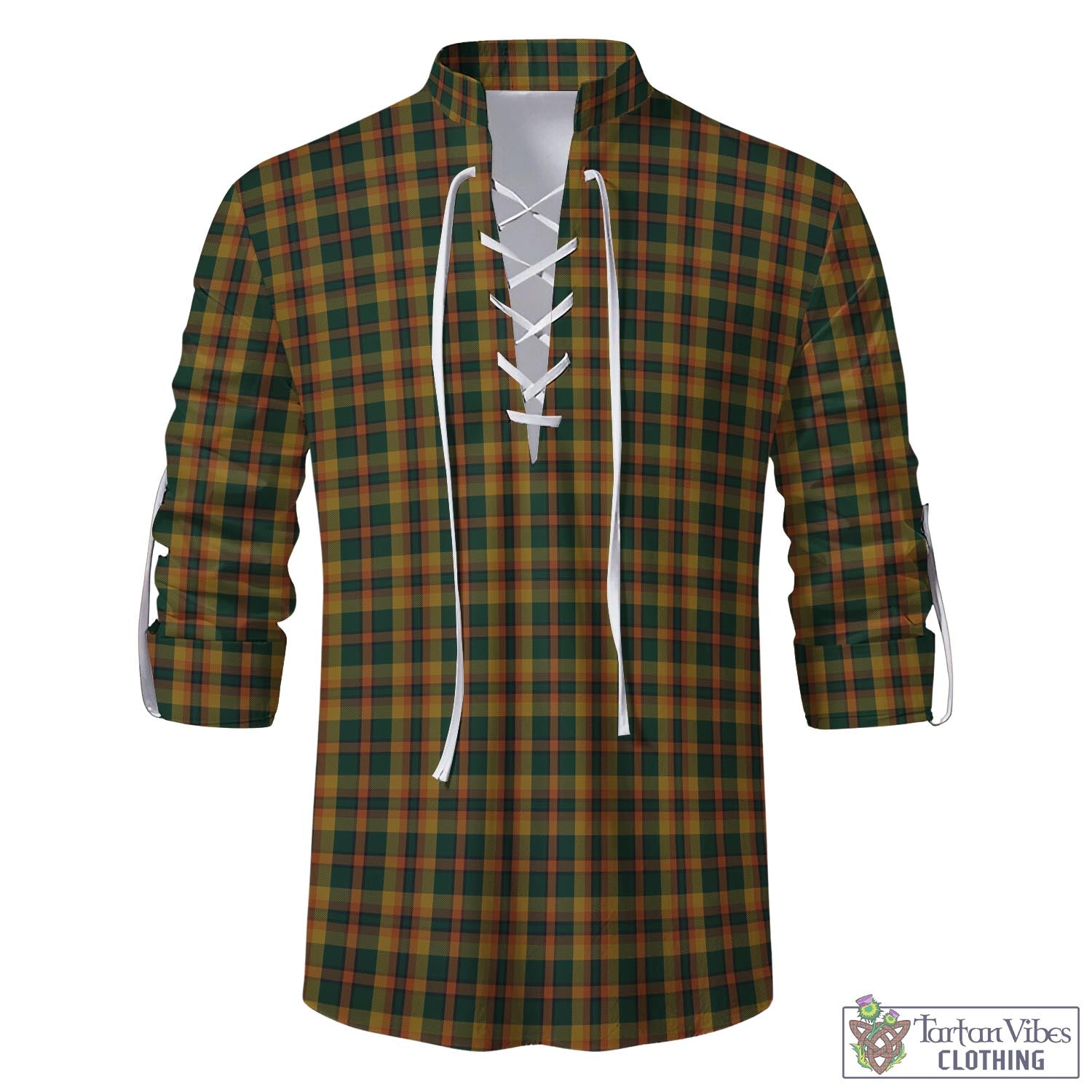 Tartan Vibes Clothing Londonderry (Derry) County Ireland Tartan Men's Scottish Traditional Jacobite Ghillie Kilt Shirt