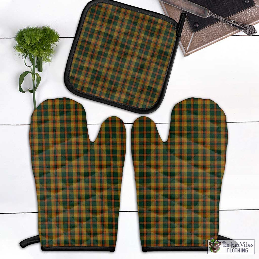 Londonderry (Derry) County Ireland Tartan Combo Oven Mitt & Pot-Holder Combo 1 Oven Mitt & 1 Pot-Holder Black - Tartan Vibes Clothing