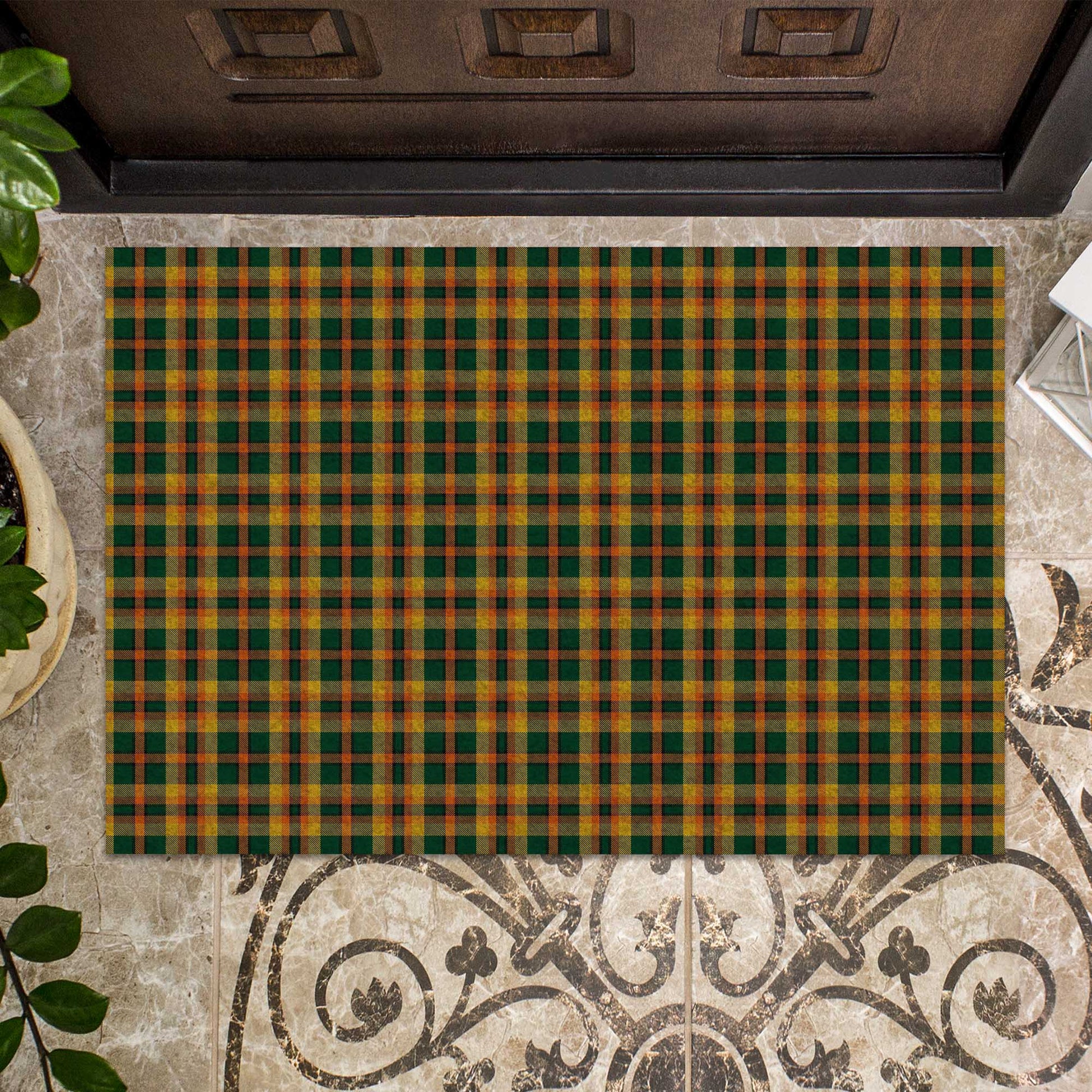 Londonderry (Derry) County Ireland Tartan Rubber Doormat - Tartan Vibes Clothing