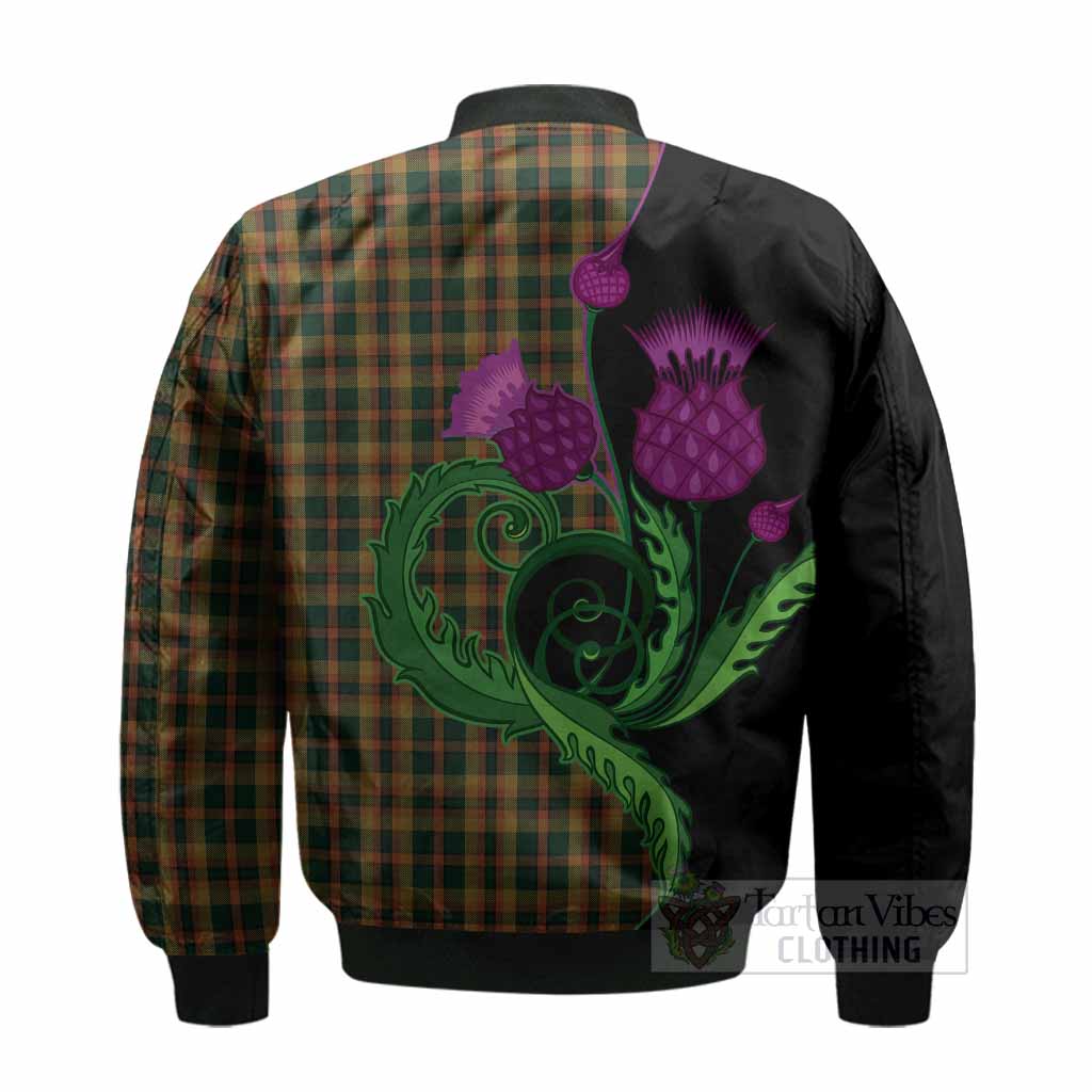 Londonderry (Derry) County Ireland Tartan Bomber Jacket Traditional Scottish Thistle
