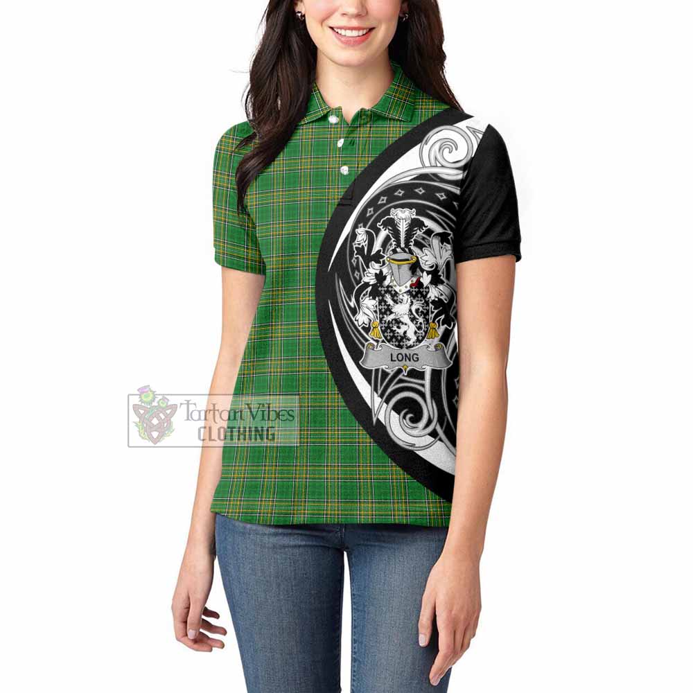 Long Irish Clan Women's Polo Shirt Celtic Circle Style - Tartan Vibes Clothing