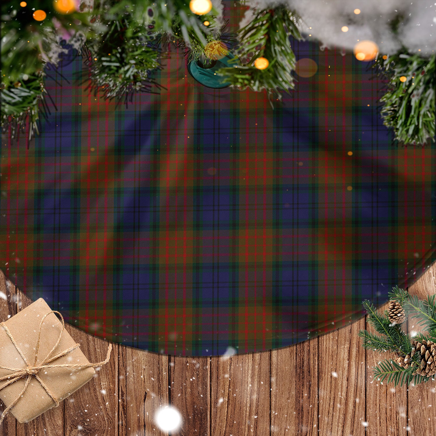 Longford County Ireland Tartan Christmas Tree Skirt - Tartanvibesclothing