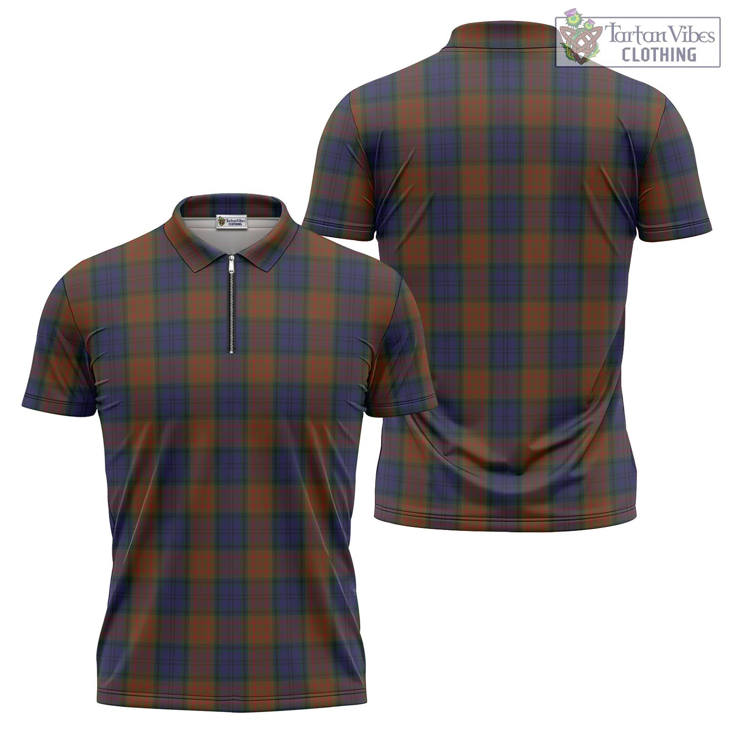Tartan Vibes Clothing Longford County Ireland Tartan Zipper Polo Shirt