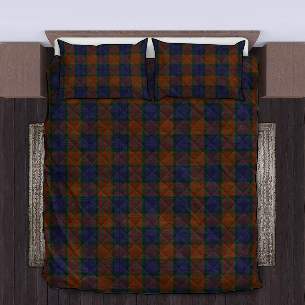 Longford County Ireland Tartan Quilt Bed Set King - Tartan Vibes Clothing