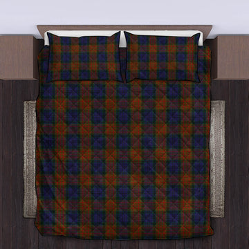 Longford County Ireland Tartan Quilt Bed Set King - Tartan Vibes Clothing
