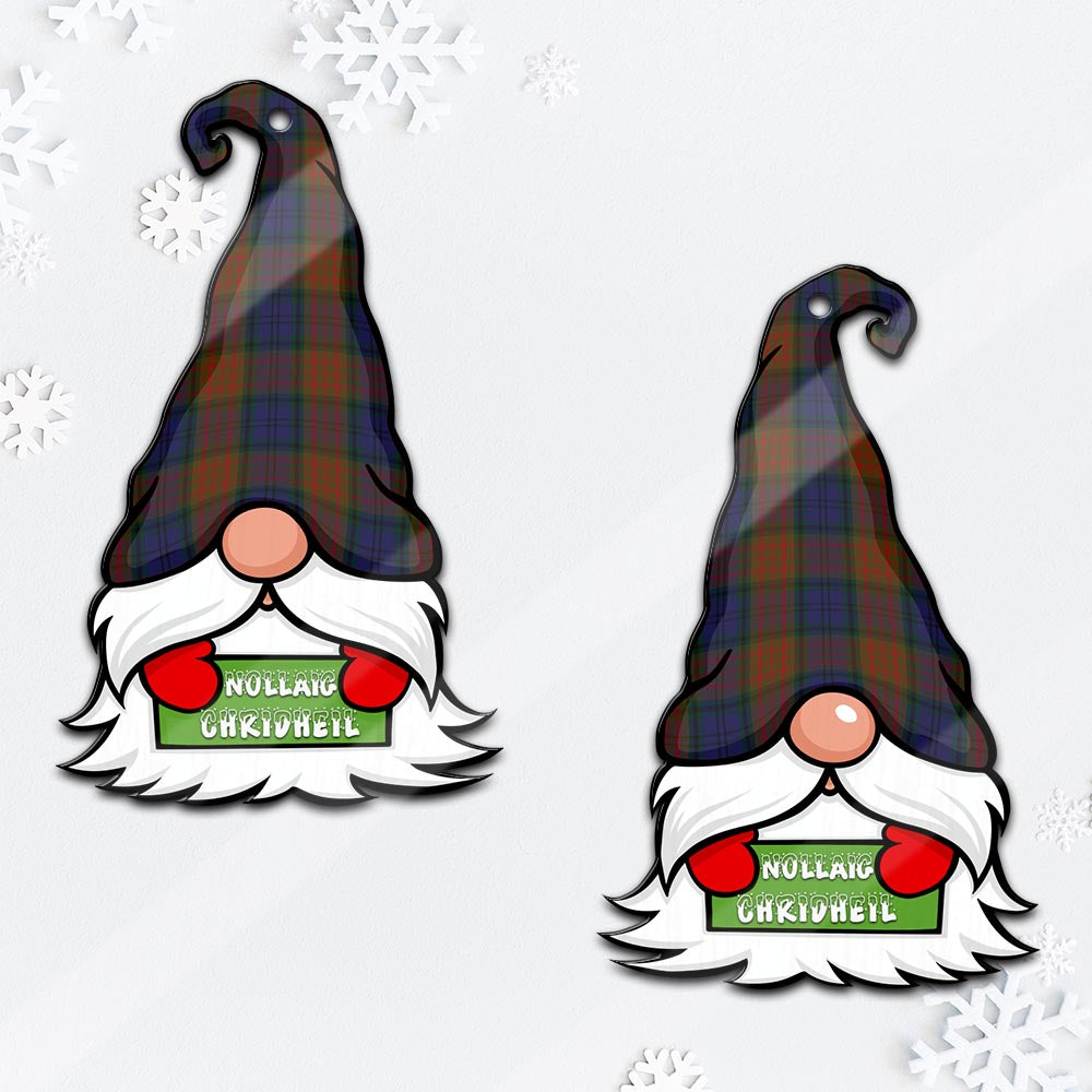 Longford County Ireland Gnome Christmas Ornament with His Tartan Christmas Hat Mica Ornament - Tartanvibesclothing