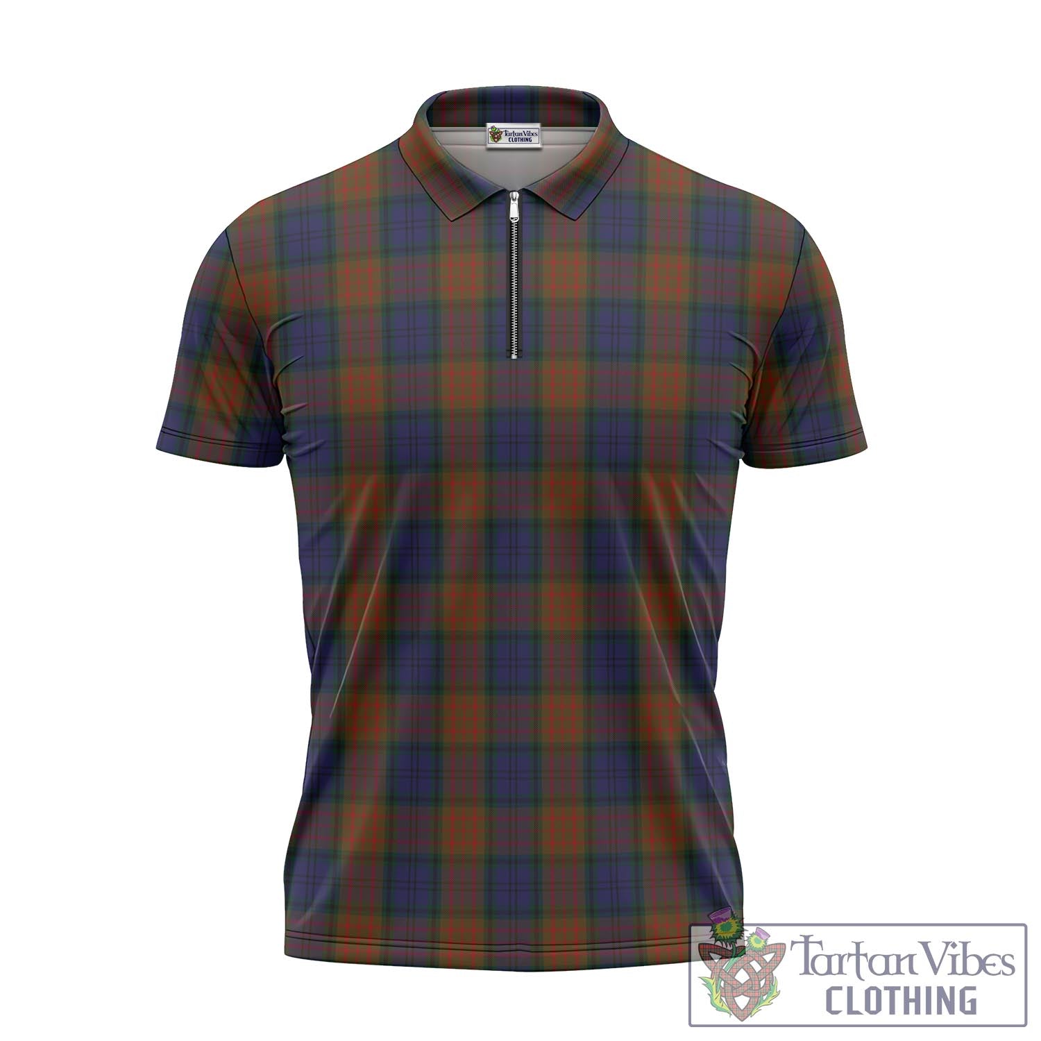 Tartan Vibes Clothing Longford County Ireland Tartan Zipper Polo Shirt